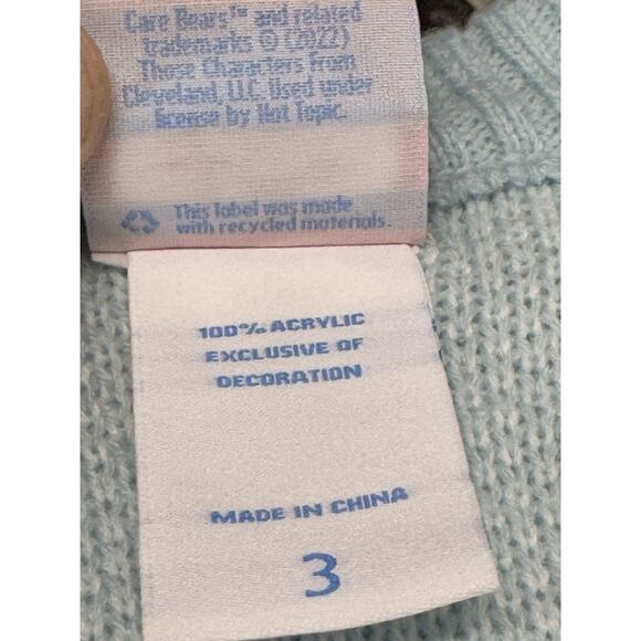 CARE BEARS Women Hot Topic 1X Cloud Chunky Knit Skimmer Cardigan Sweater - Picture 4 of 11